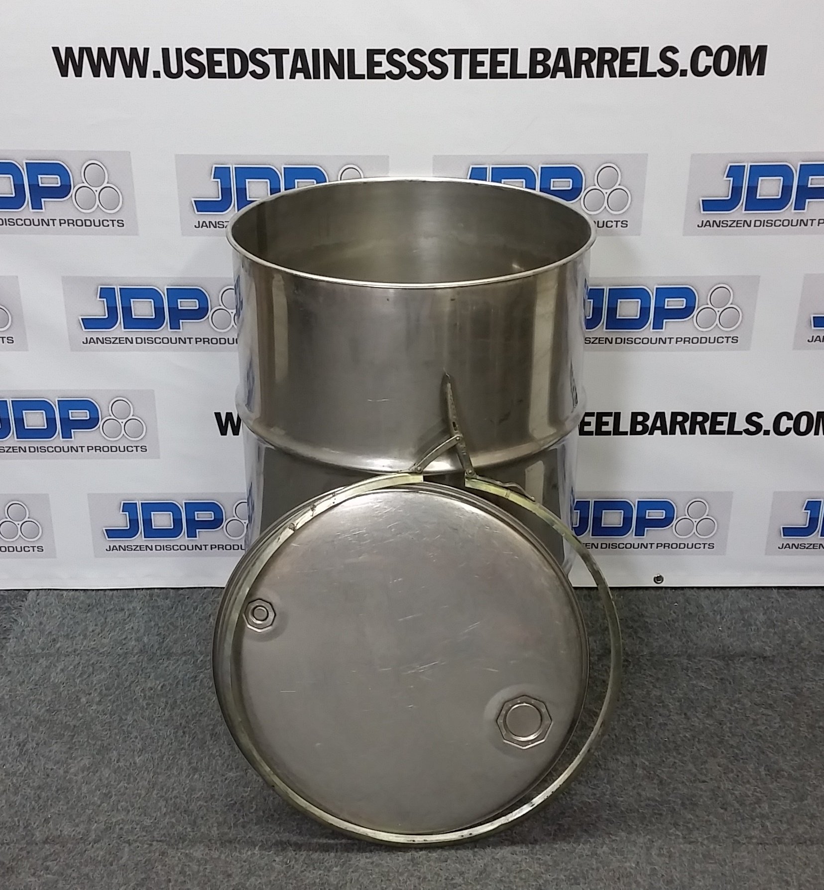 55 Gallon Used Stainless Steel Barrel Open Head