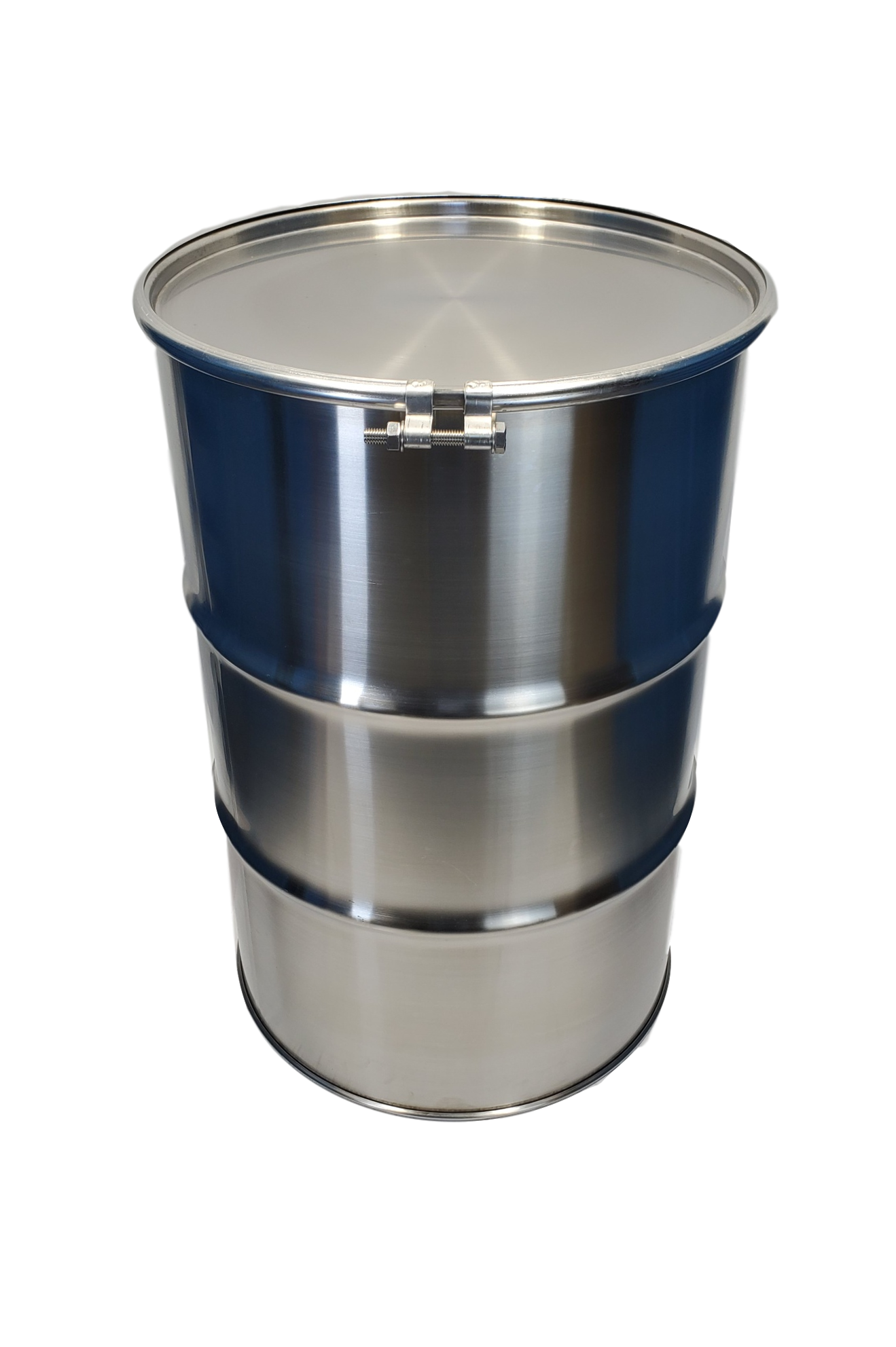 Open Top Stainless Steel Drum with Lid - 55 Gallon