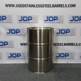 new 30 gallon stainless steel barrels