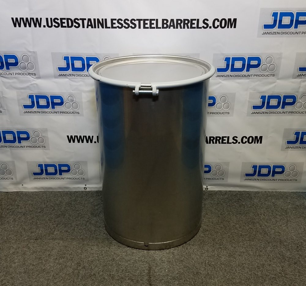 open top stainless steel drum