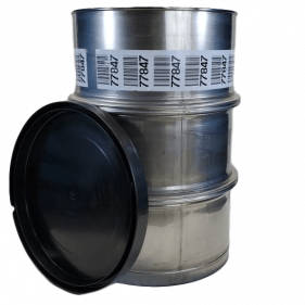 Used 55 gallon open top stainless steel barrel