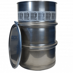 Used 55 gallon open top stainless steel barrel