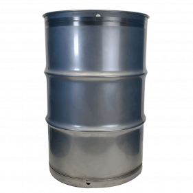 New 55 gallon closed top stainless steel barrel